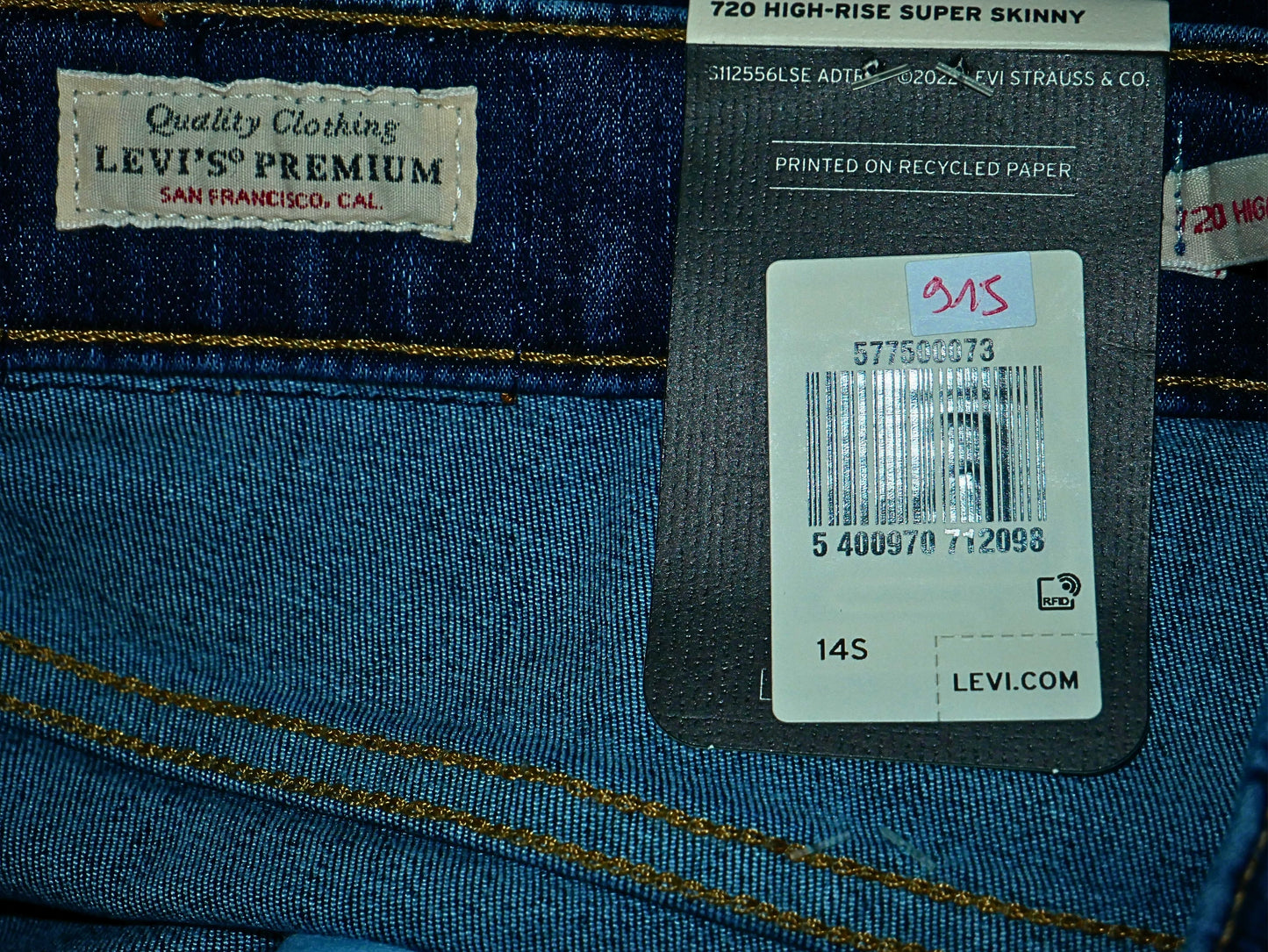 Levi's 720 Super-Skinny-Jeans mit hohem Bund für Damen