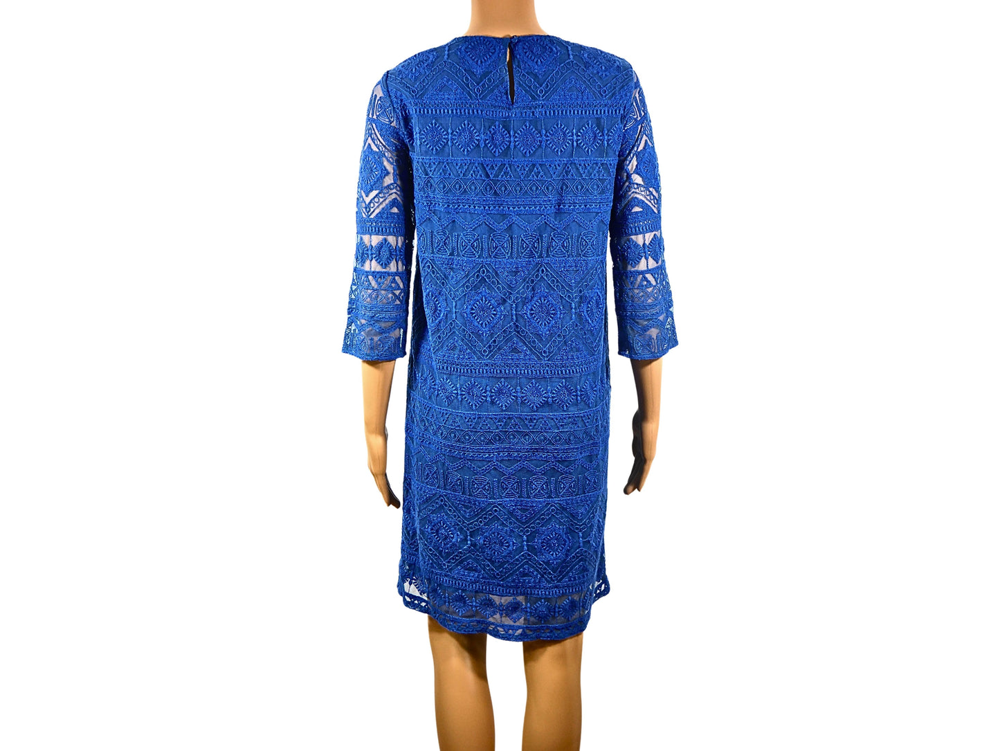 Mango Short Lace Straight Dress