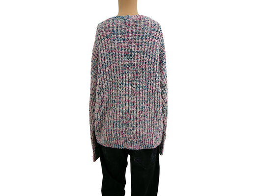 Pull simple en maille multicouleur