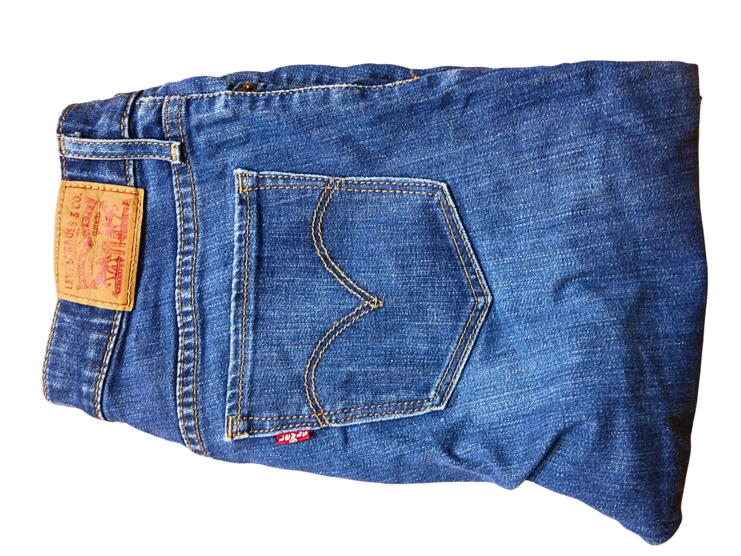 Jean droit bleu délavé Levi's