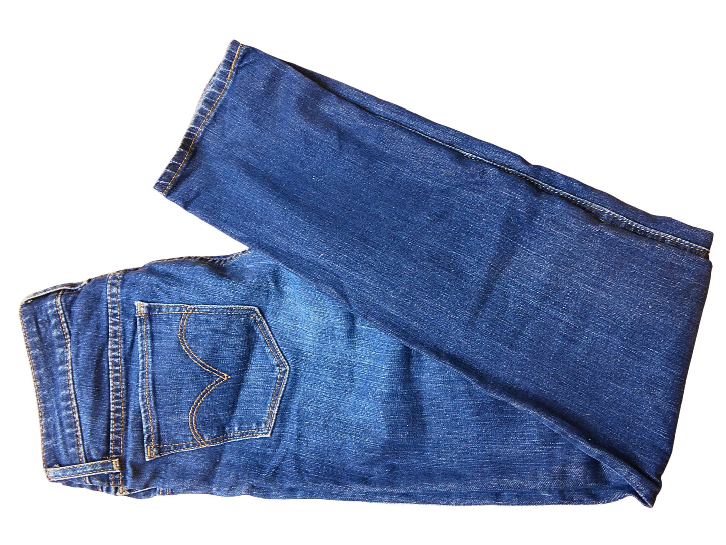 Jean droit bleu délavé Levi's