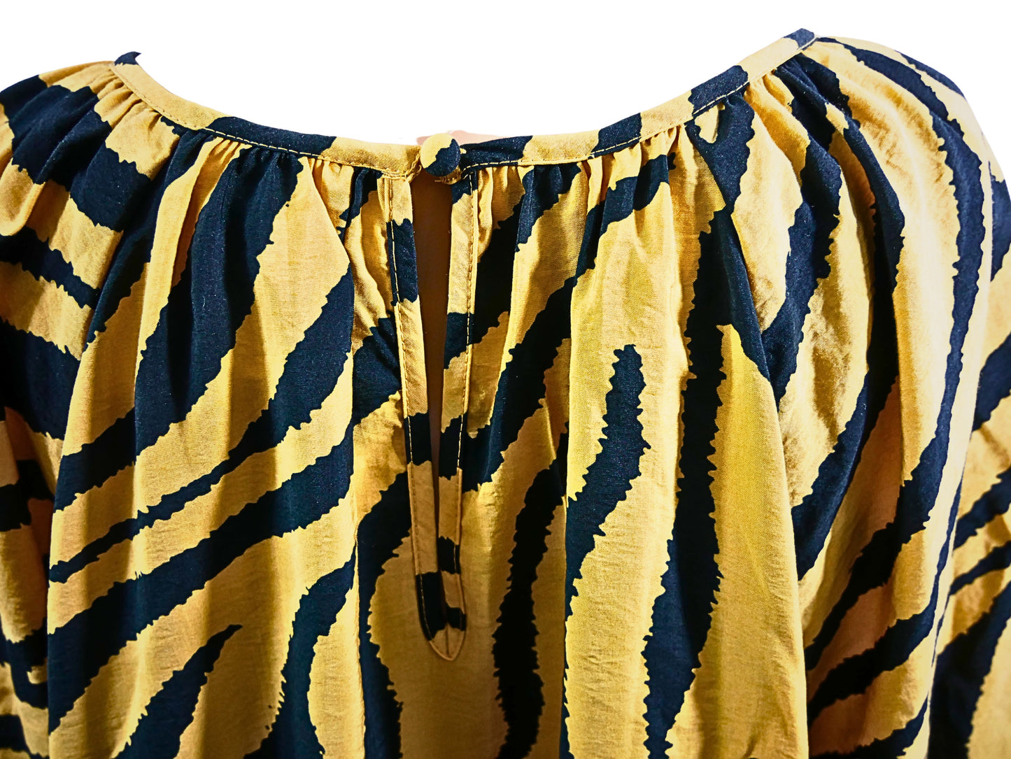 Robe jaune imprimée H&M