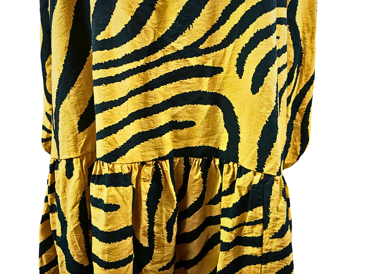 Robe jaune imprimée H&M