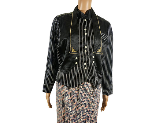 Women's Vintage Striped Vest Shirt