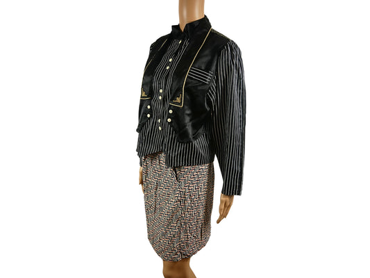 Women's Vintage Striped Vest Shirt