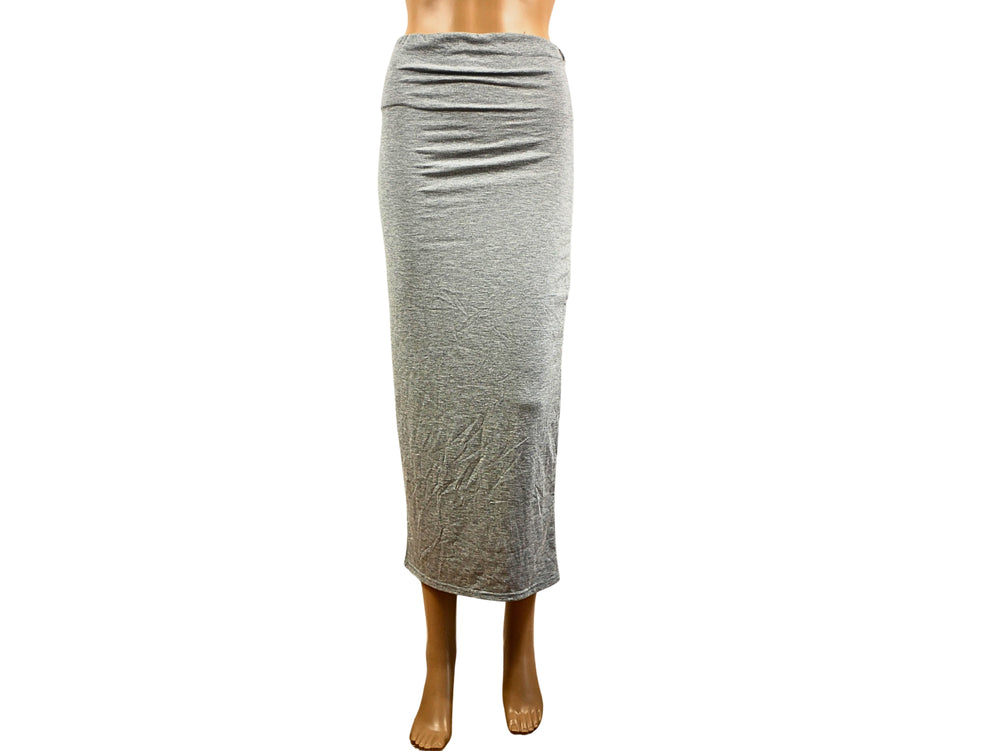 Grauer Jersey-Midirock von Prettylittlething