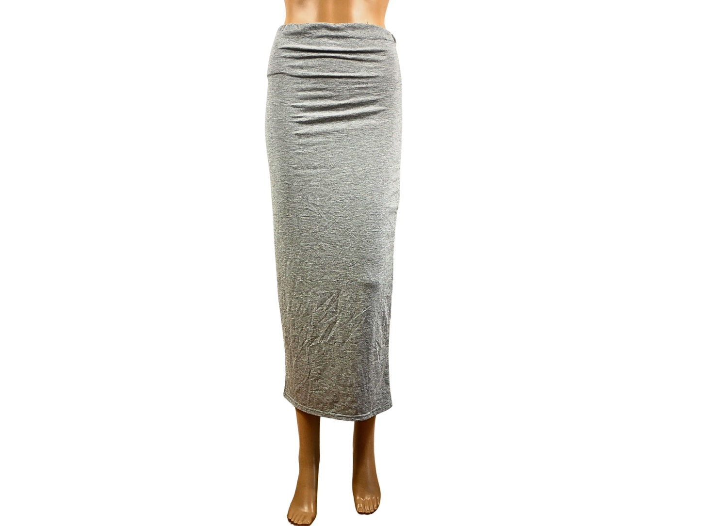 Grauer Jersey-Midirock von Prettylittlething