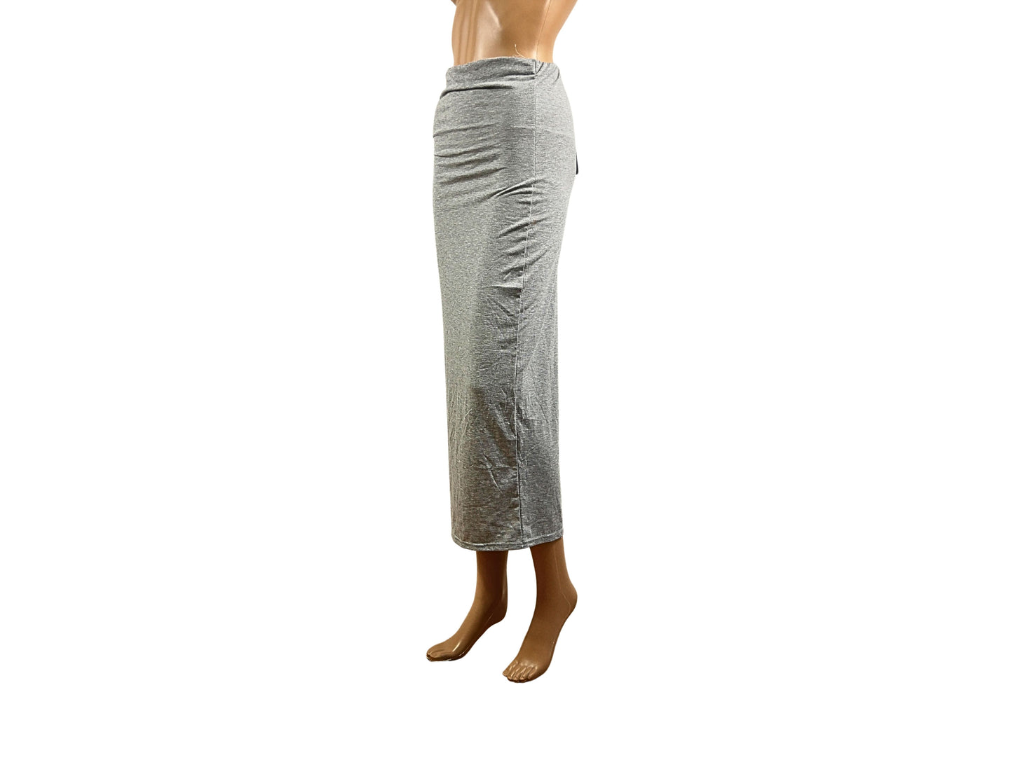 Grauer Jersey-Midirock von Prettylittlething