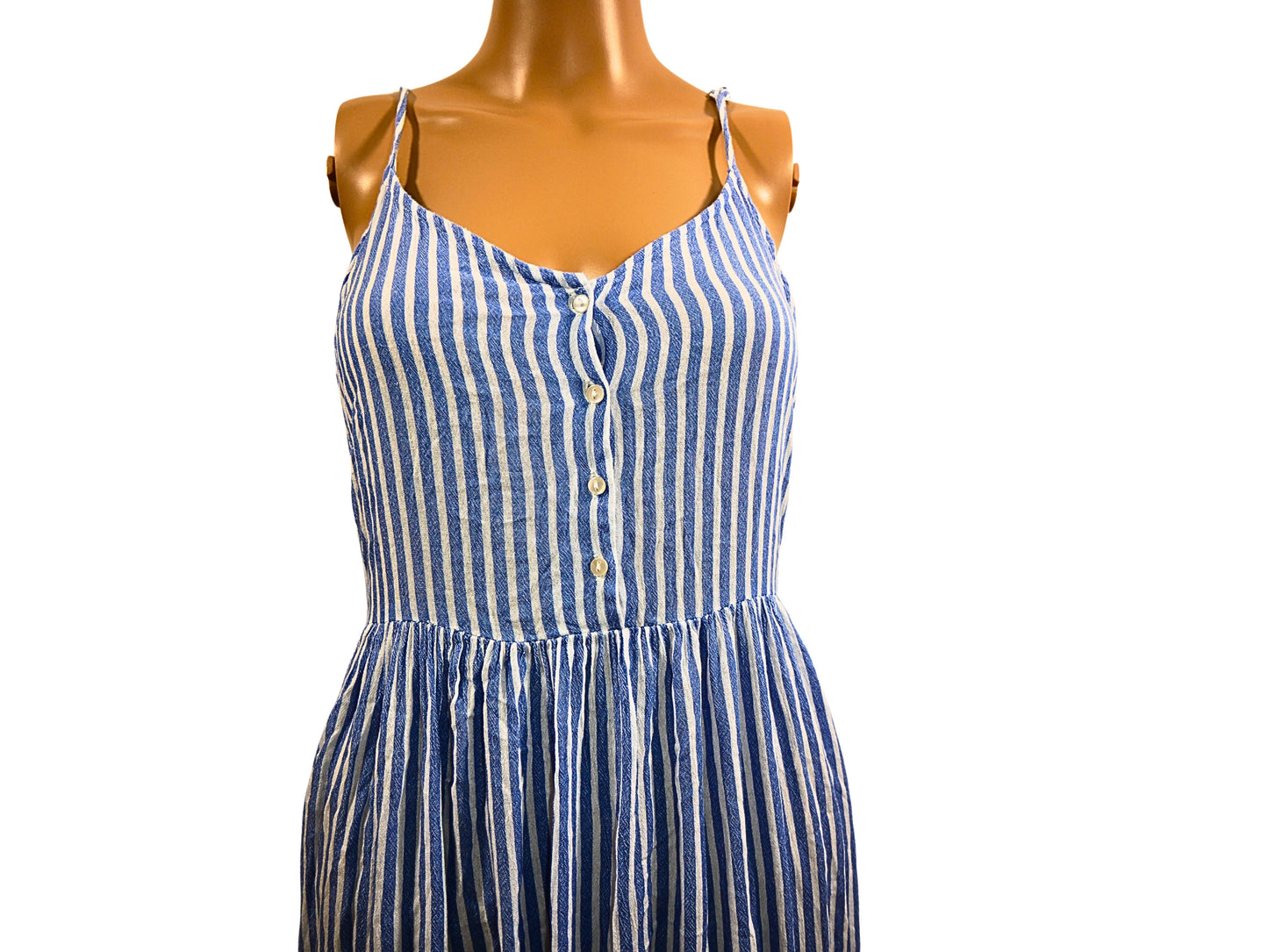 Robe longue bretelles fines à rayures Gina