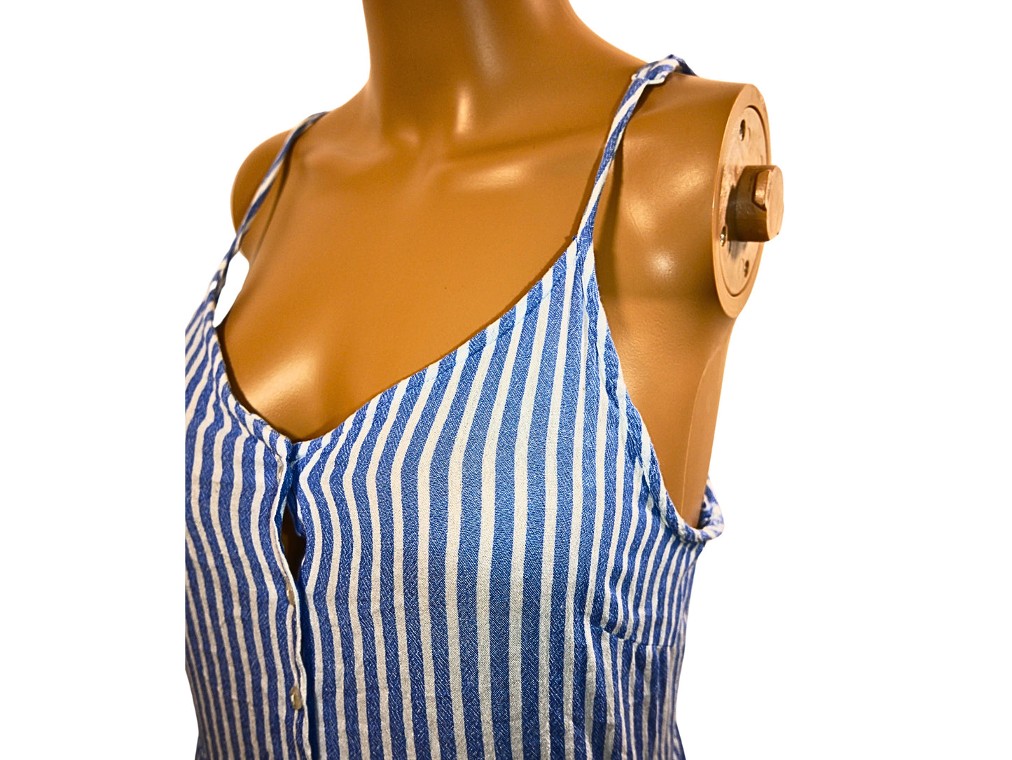 Robe longue bretelles fines à rayures Gina