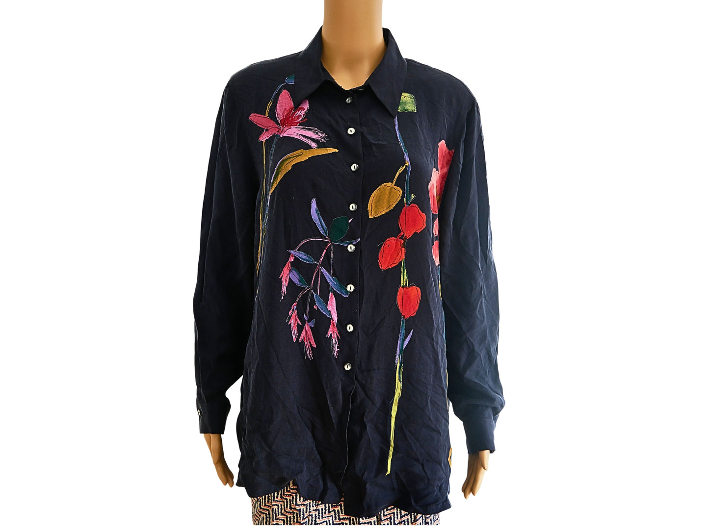 Vintage Floral Button Up Blouse