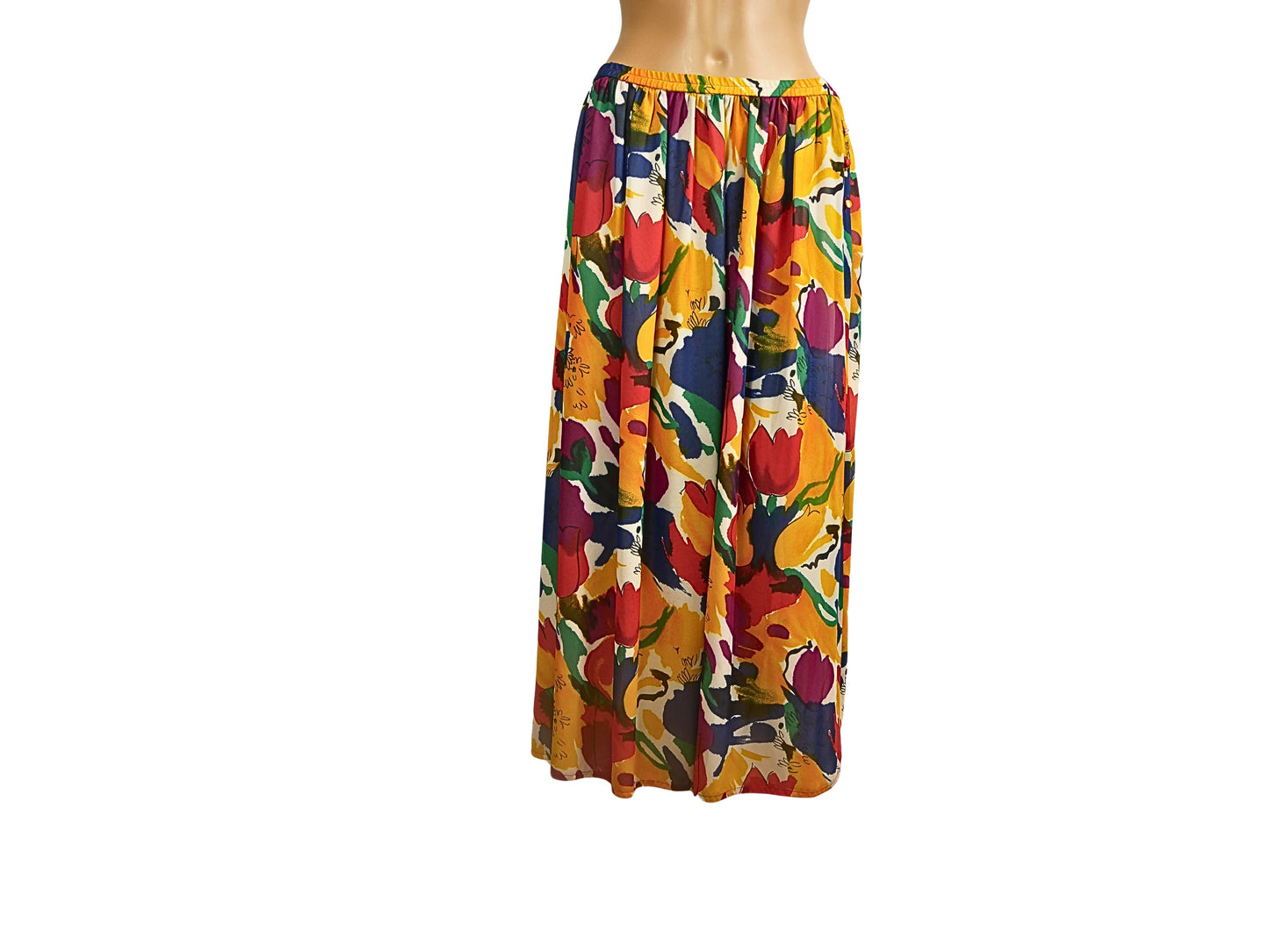 Vintage multi-colored midi skirt