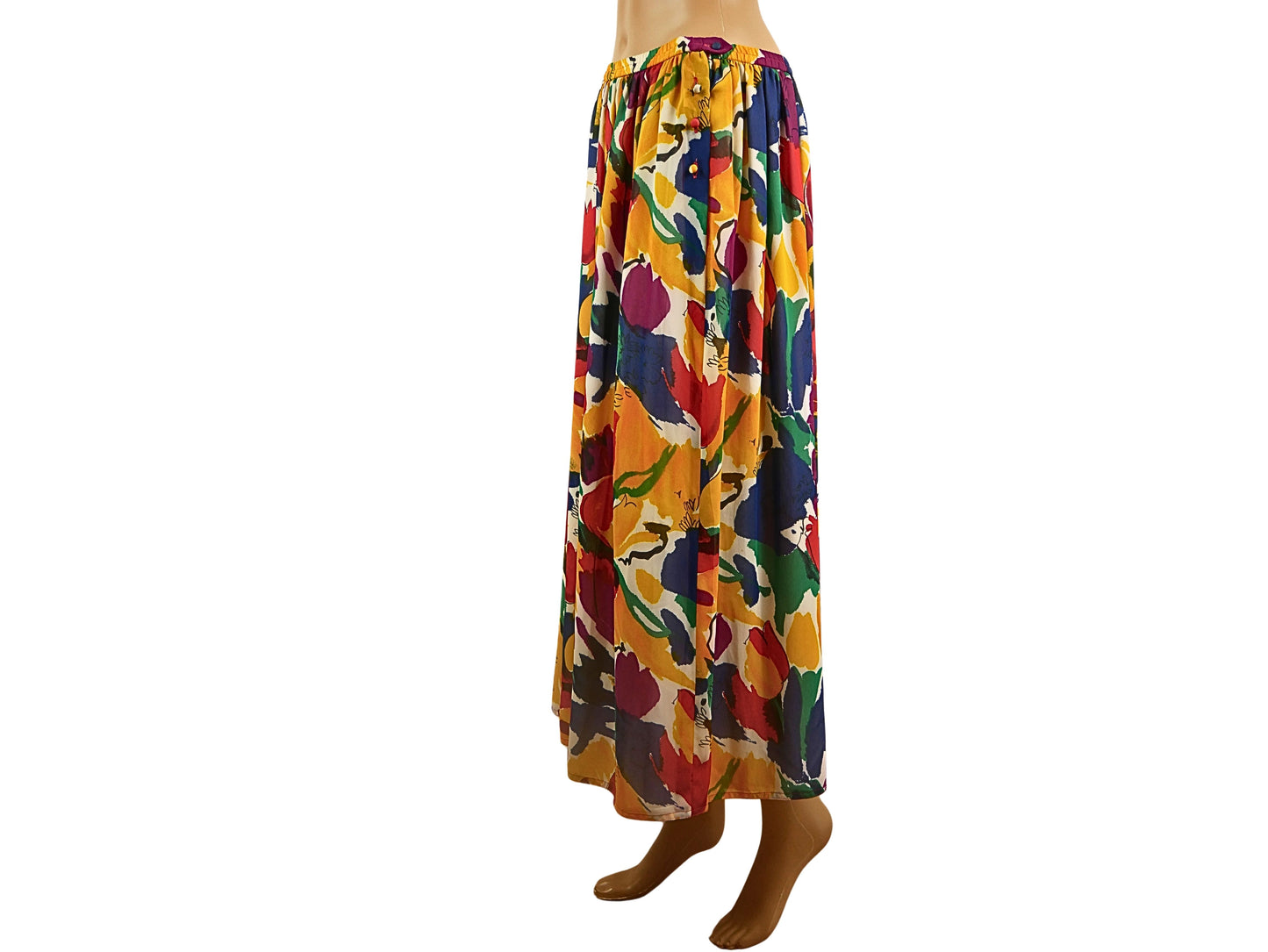 Vintage multi-colored midi skirt