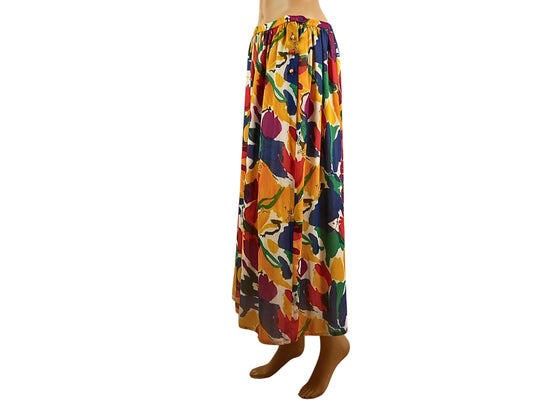 Vintage multi-colored midi skirt