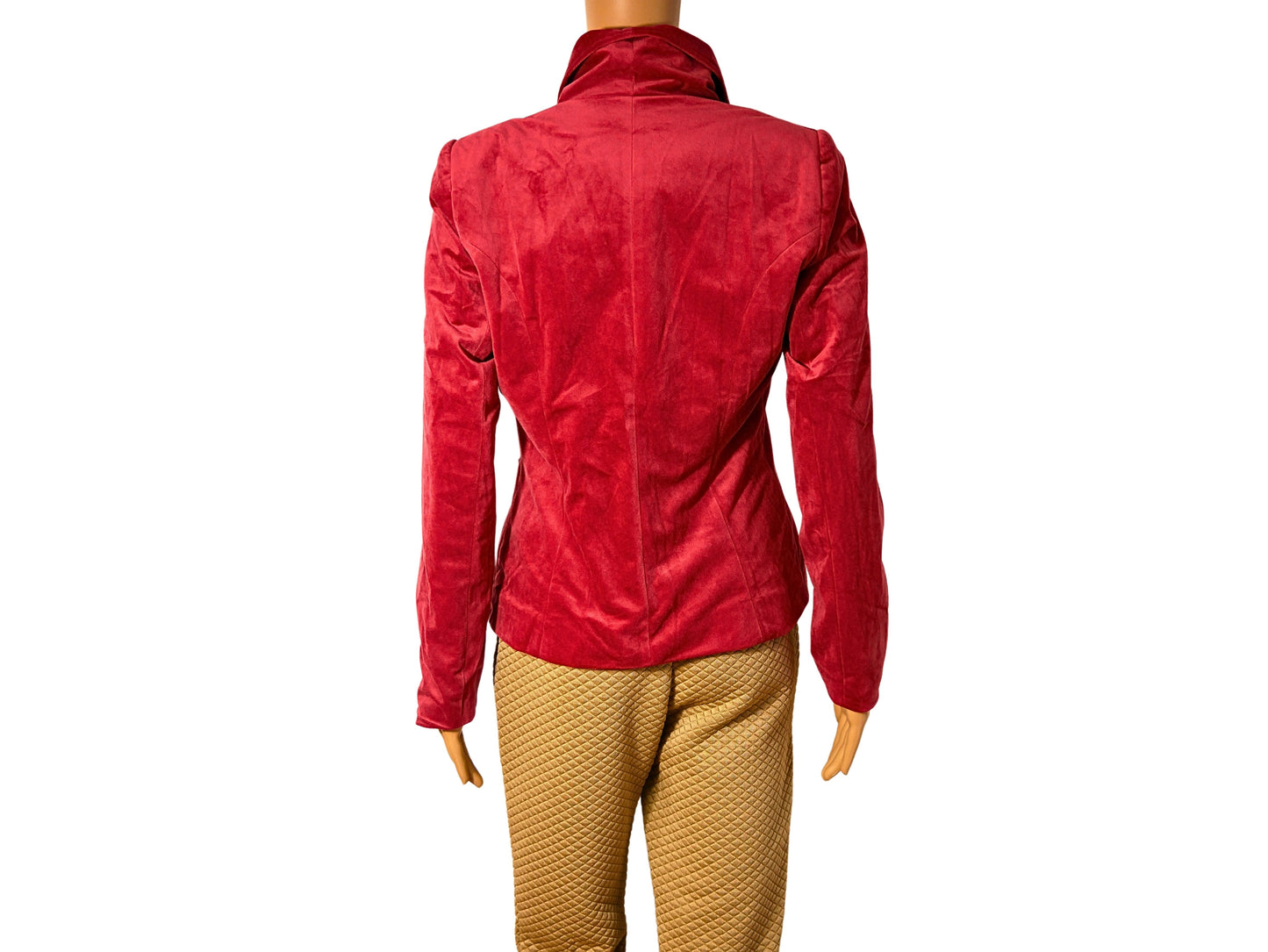 Quiosque-Blazer aus rotem Samt für Damen