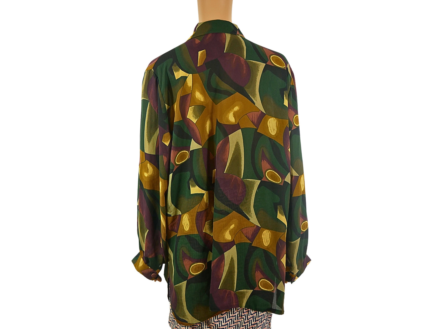Vintage long sleeve blouse with print