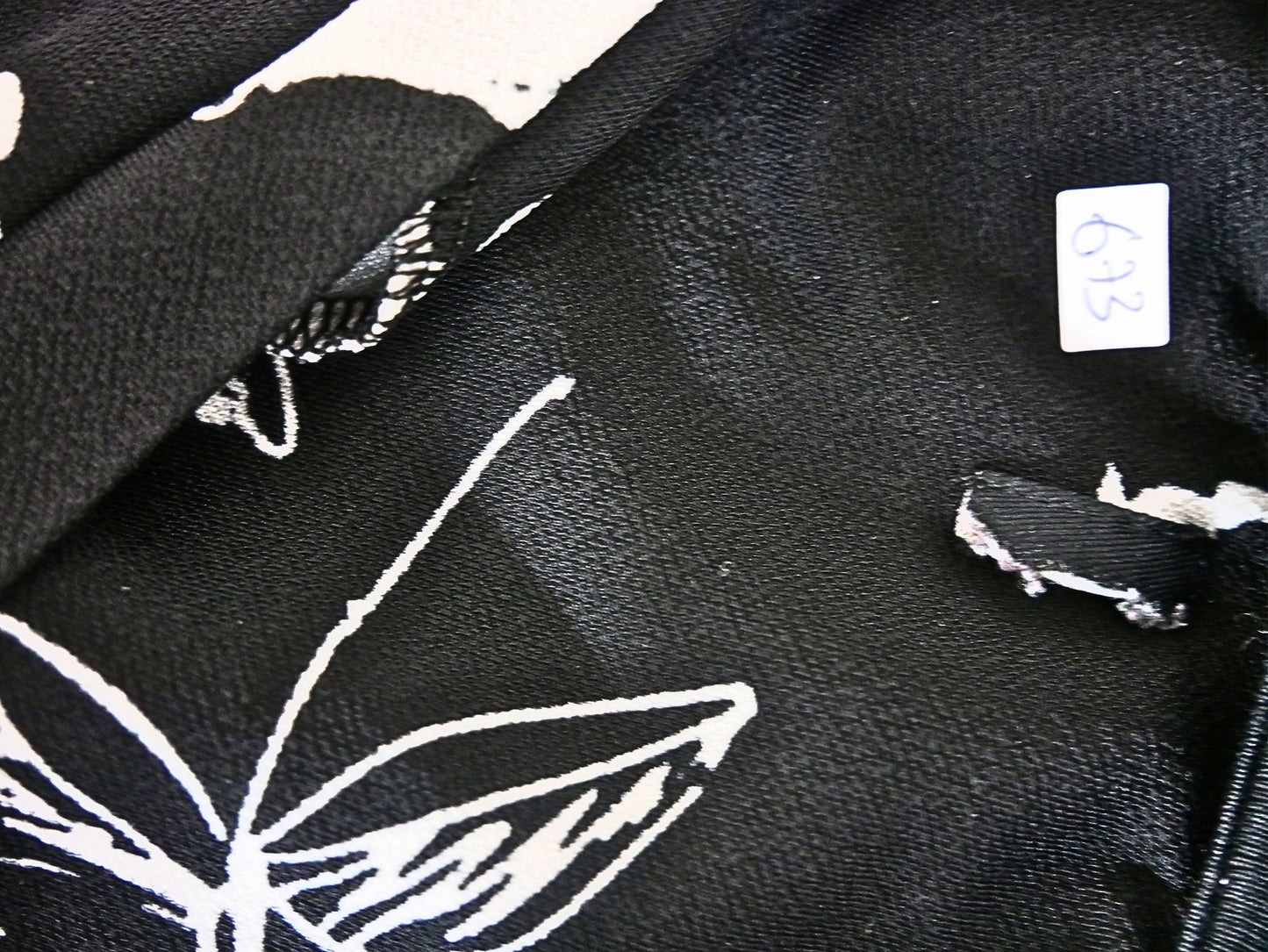 Black and white printed women's blouse