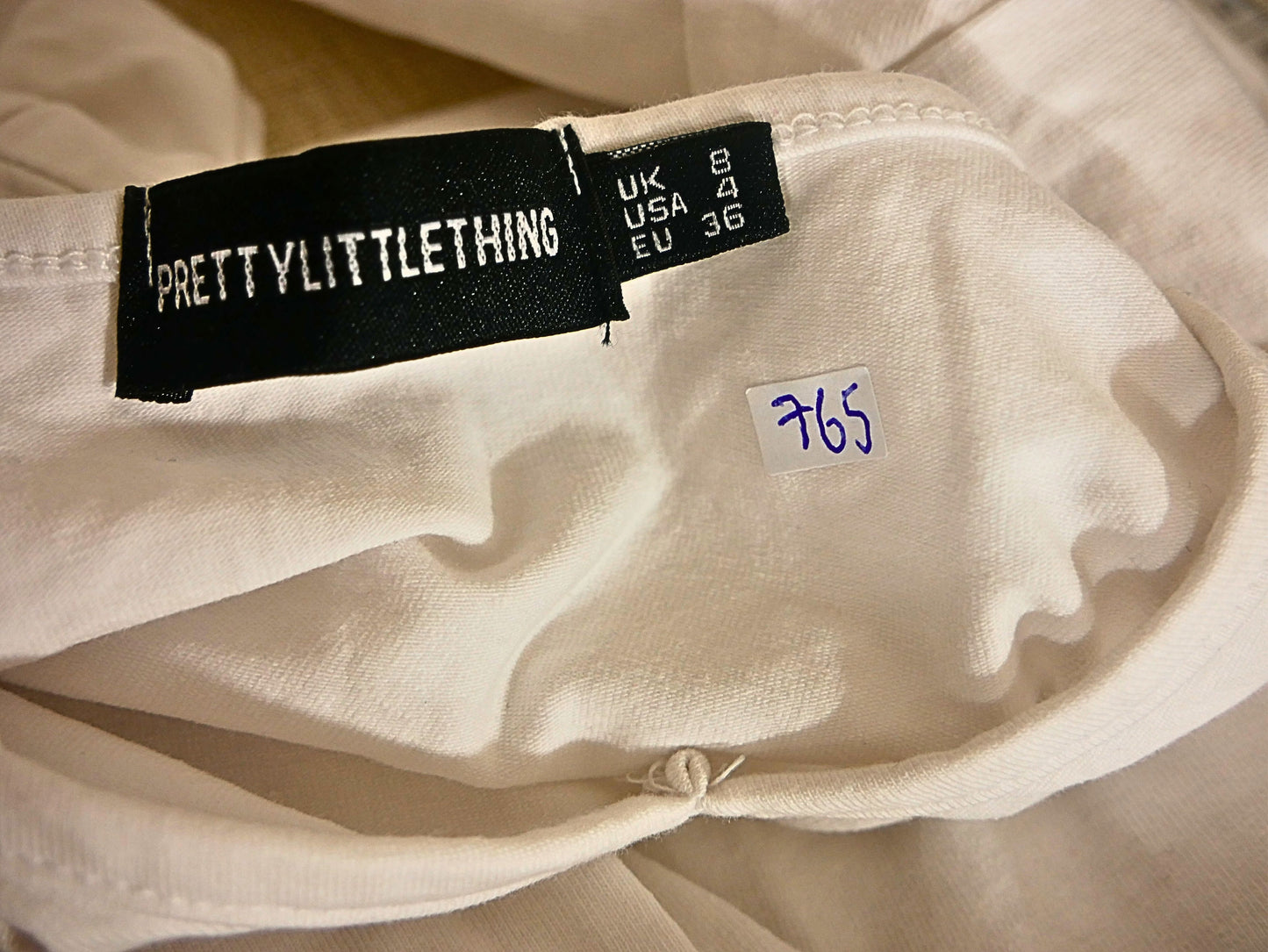 Prettylittlething White Short Sleeve Cotton Bodysuit