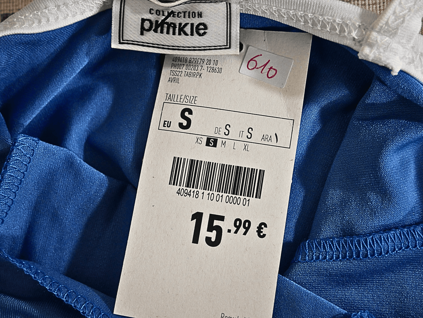 PIMKIE blue bodysuit with trendy thin straps