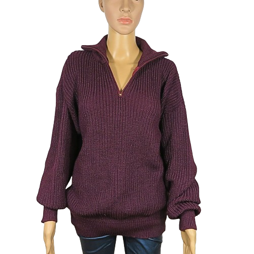 CRANE SPORTS Collar sweater with zipper