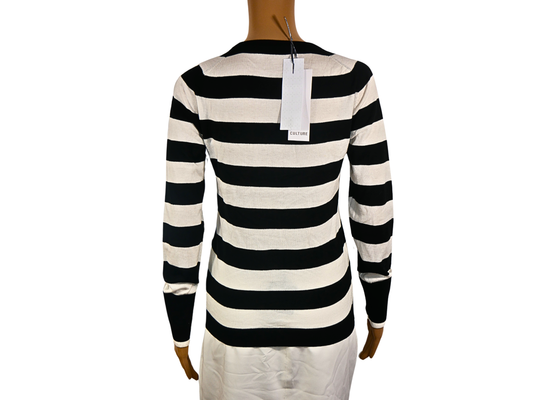 CULTURE Black and white cardigan for women