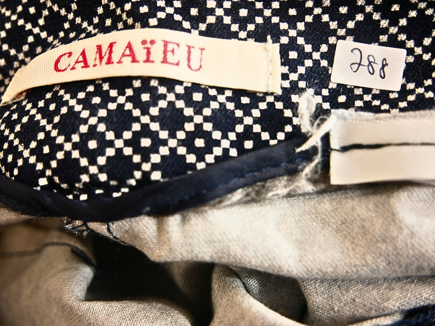 Camaieu blue printed city pants
