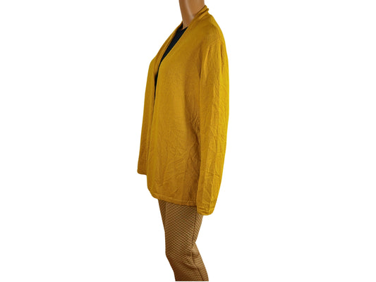 Cardigan moutarde chaud et léger pour femme