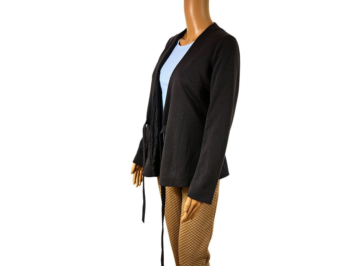 Schwarzer Quiosque-Cardigan aus Wolle für Damen