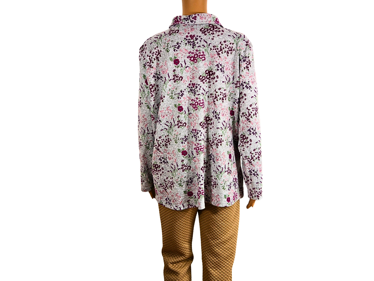 Women's Floral Pattern Sweater Shirt