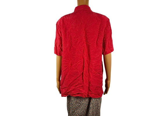 Vintage 90s short sleeve red shirt