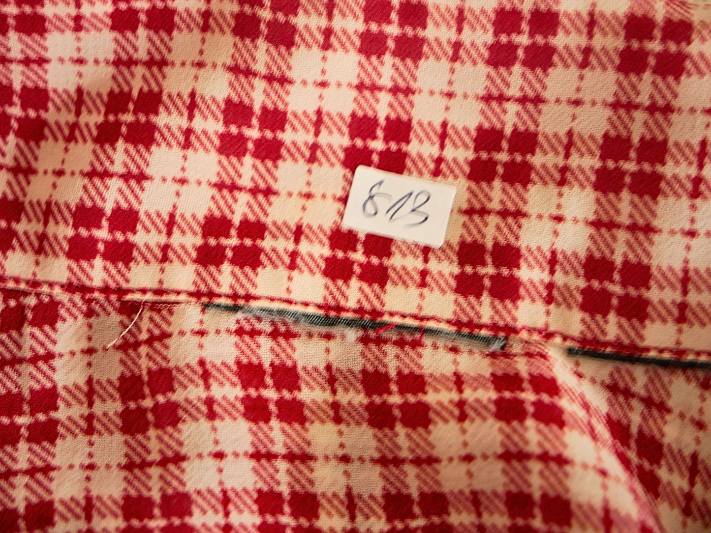 Vintage red plaid shirt for women
