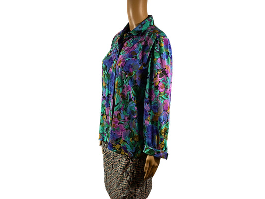 Vintage multi-colored floral shirt