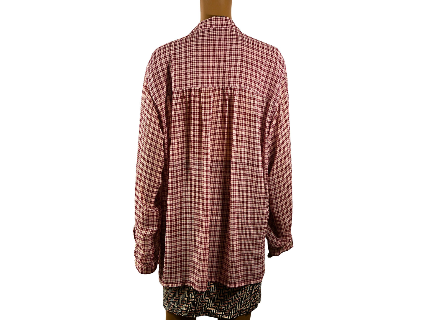 Vintage red plaid shirt for women