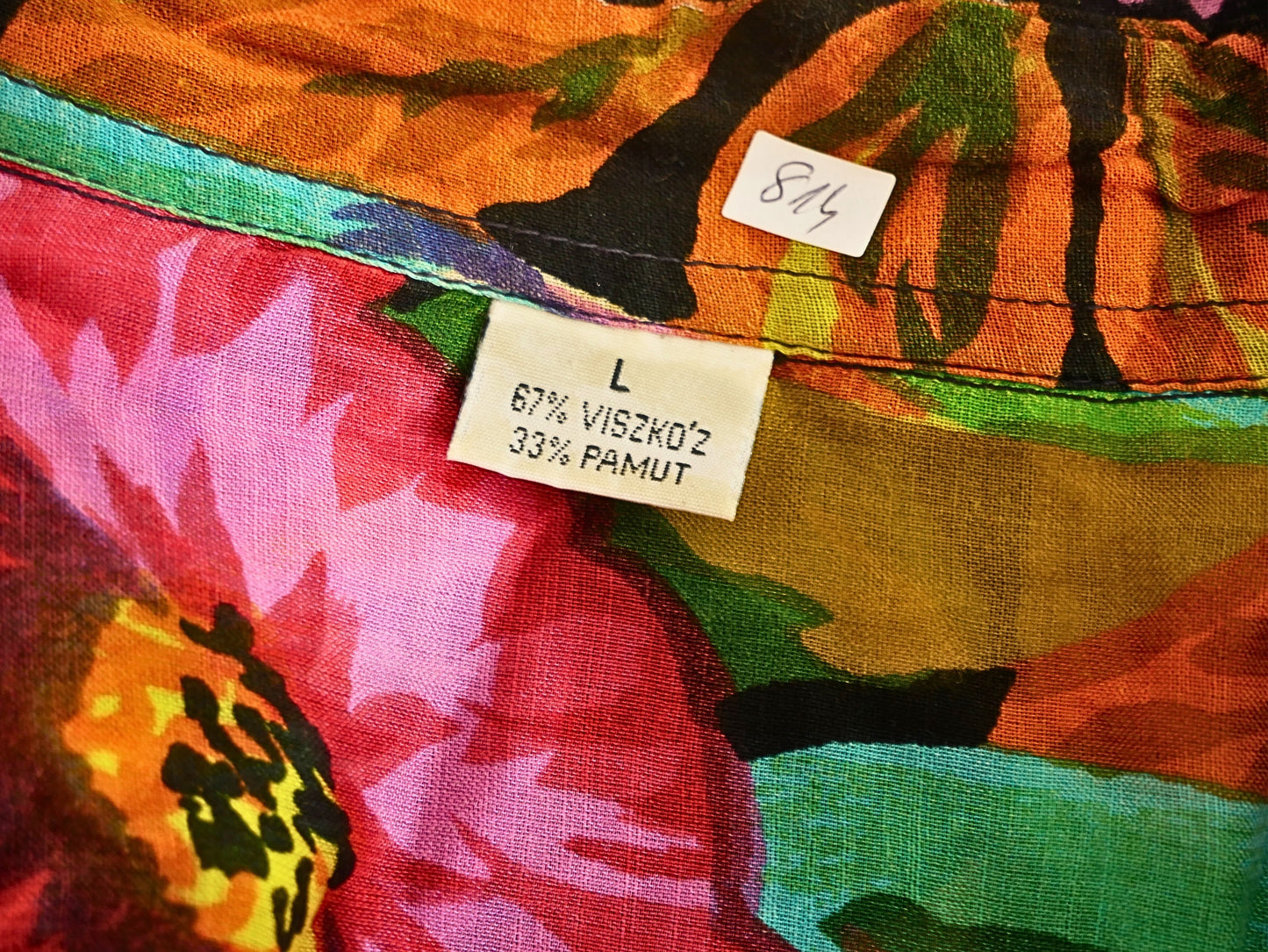 Vintage tropical floral shirt for women