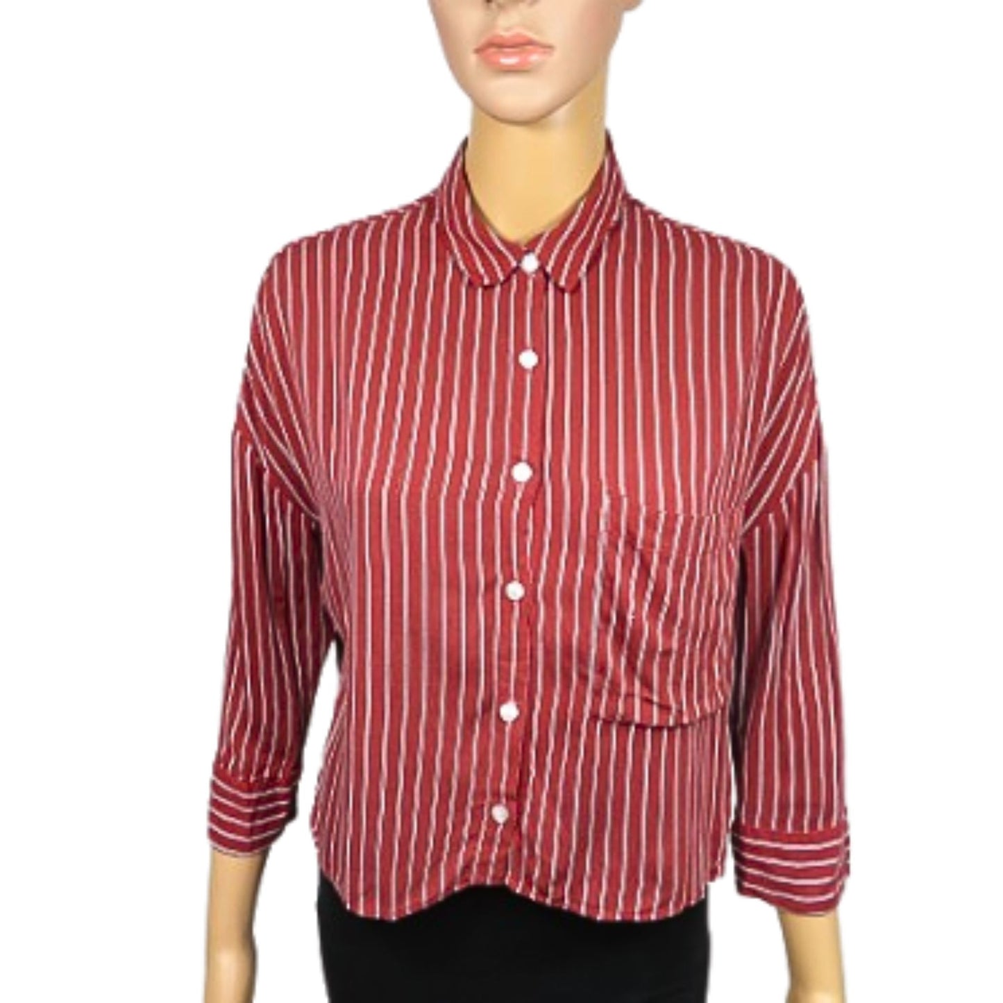 PULL&BEAR Short striped shirt