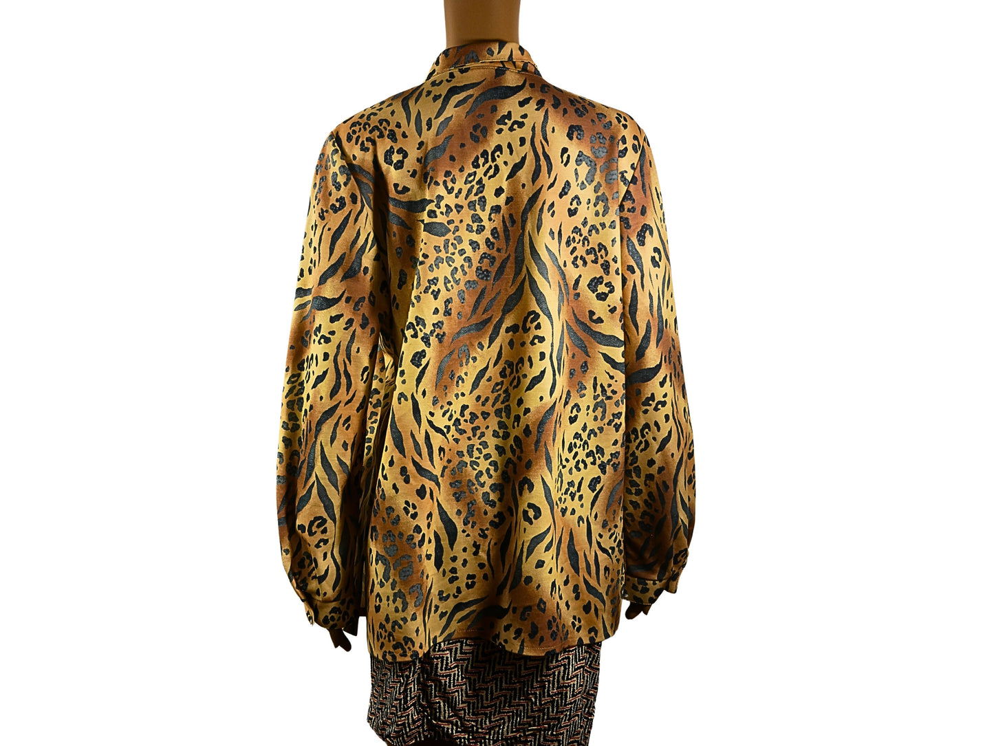 Vintage 1980s Leopard Print Blouse