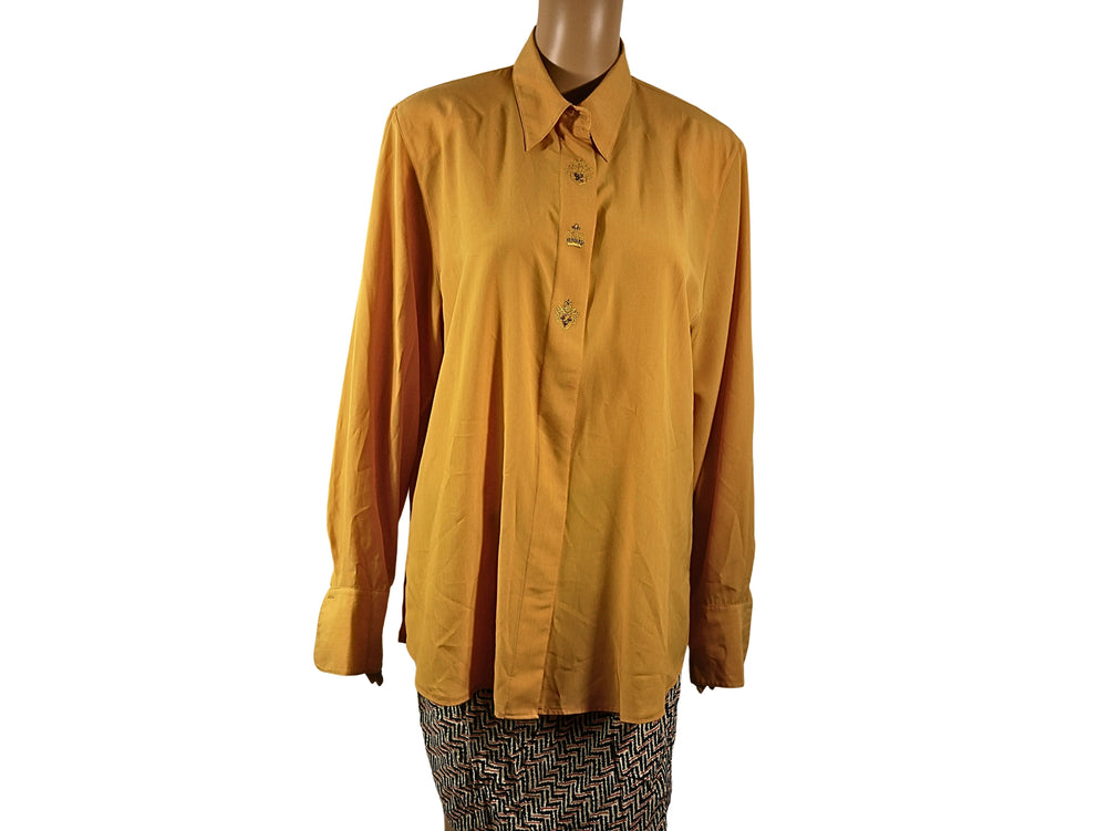 Vintage yellow long sleeve blouse