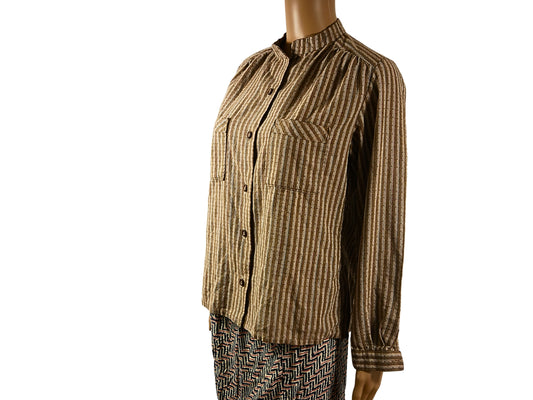 Vintage long sleeve blouse with pockets