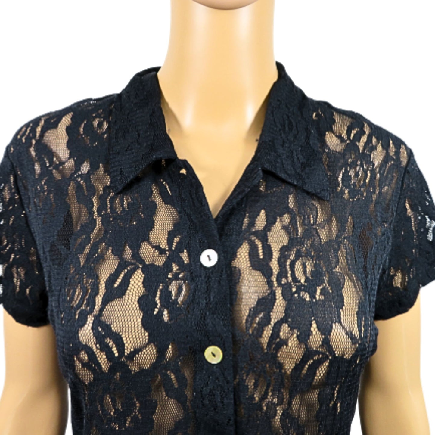 Wallis Buttoned lace top