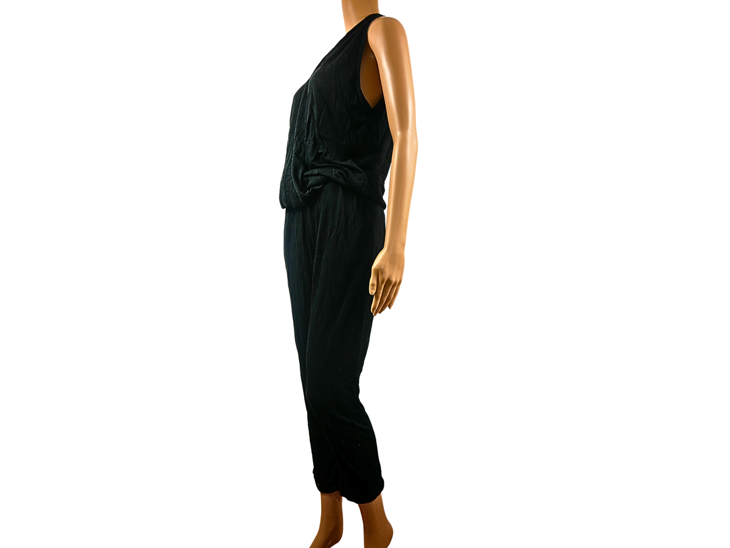BLEND she black V-neck jumpsuit for women