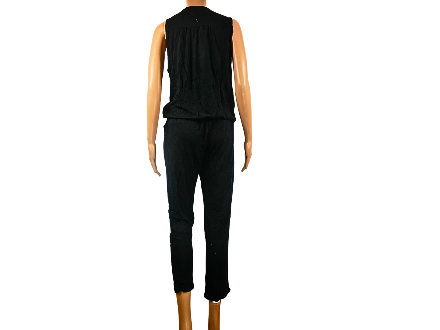 BLEND she black V-neck jumpsuit for women