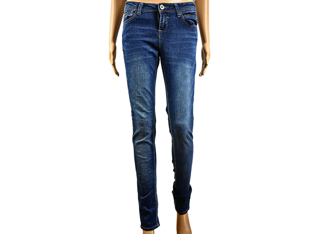 Raw Blue Washed Skinny Jeans - Denim Co.