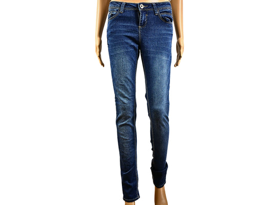 Raw Blue Washed Skinny Jeans - Denim Co.