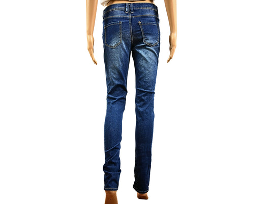 Raw Blue Washed Skinny Jeans - Denim Co.