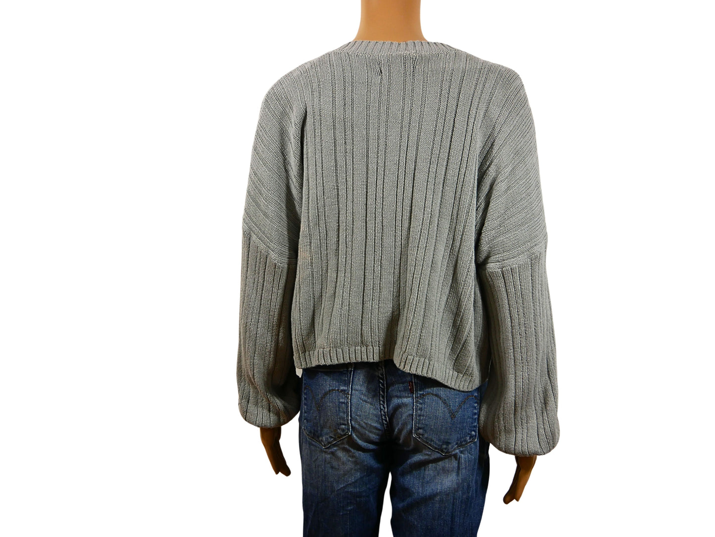 Cardigan gris en maille fine Hollister