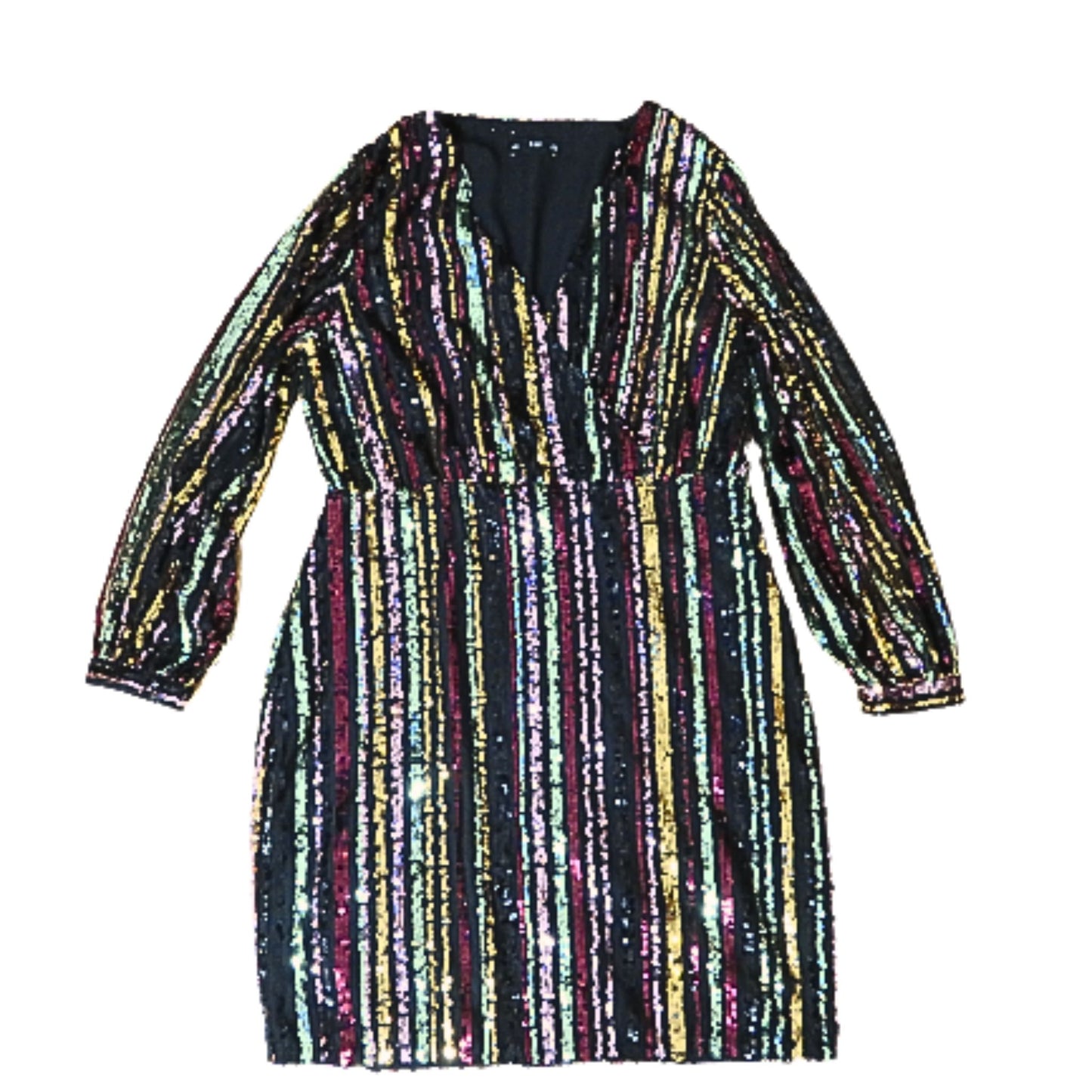 F&F Pailletten-Wickelkleid