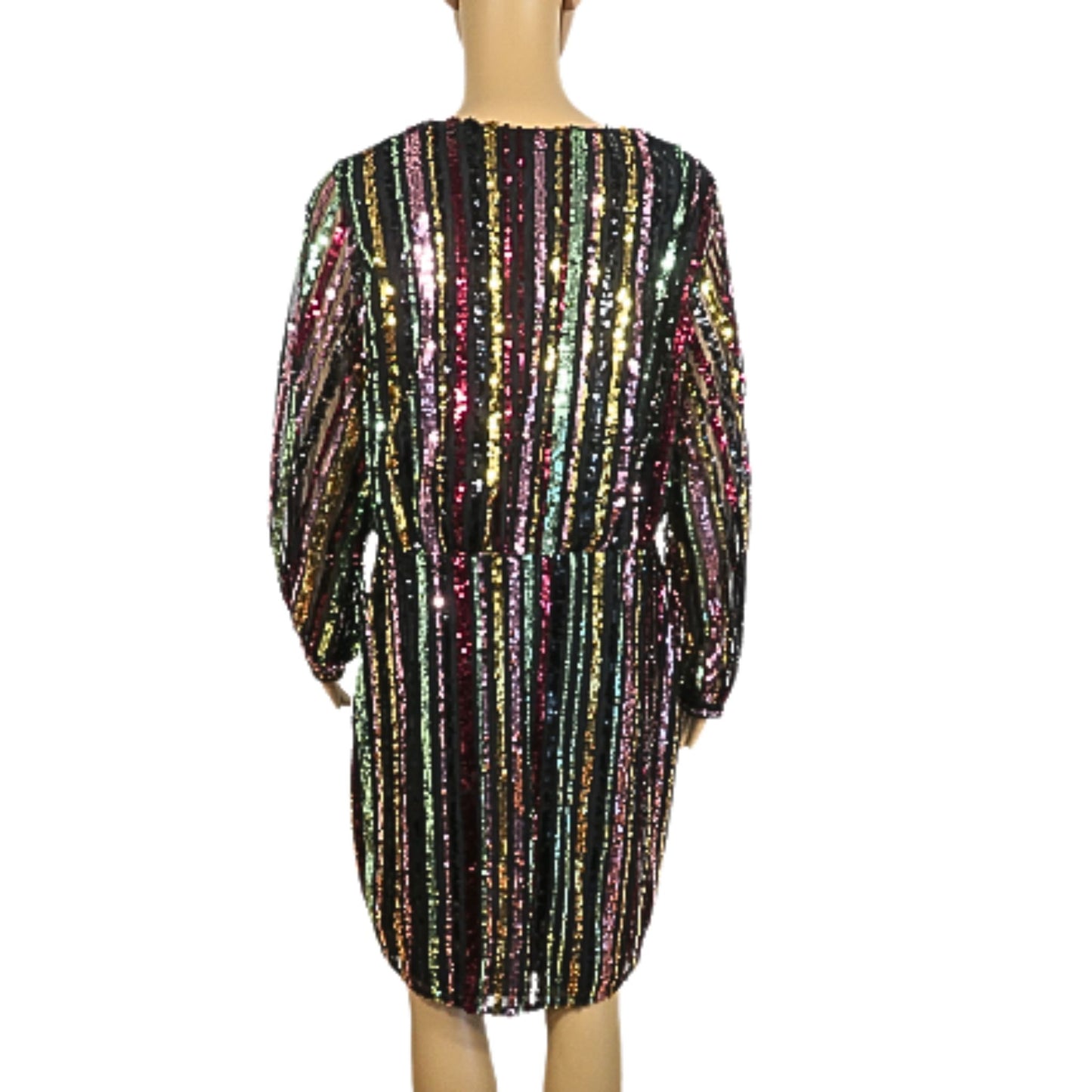F&F Pailletten-Wickelkleid