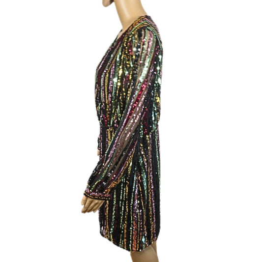 F&F Sequined wrap dress