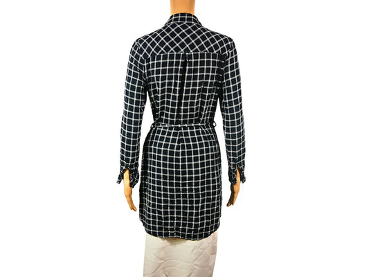 F&F Women's Checkered Printed Belted Tunic