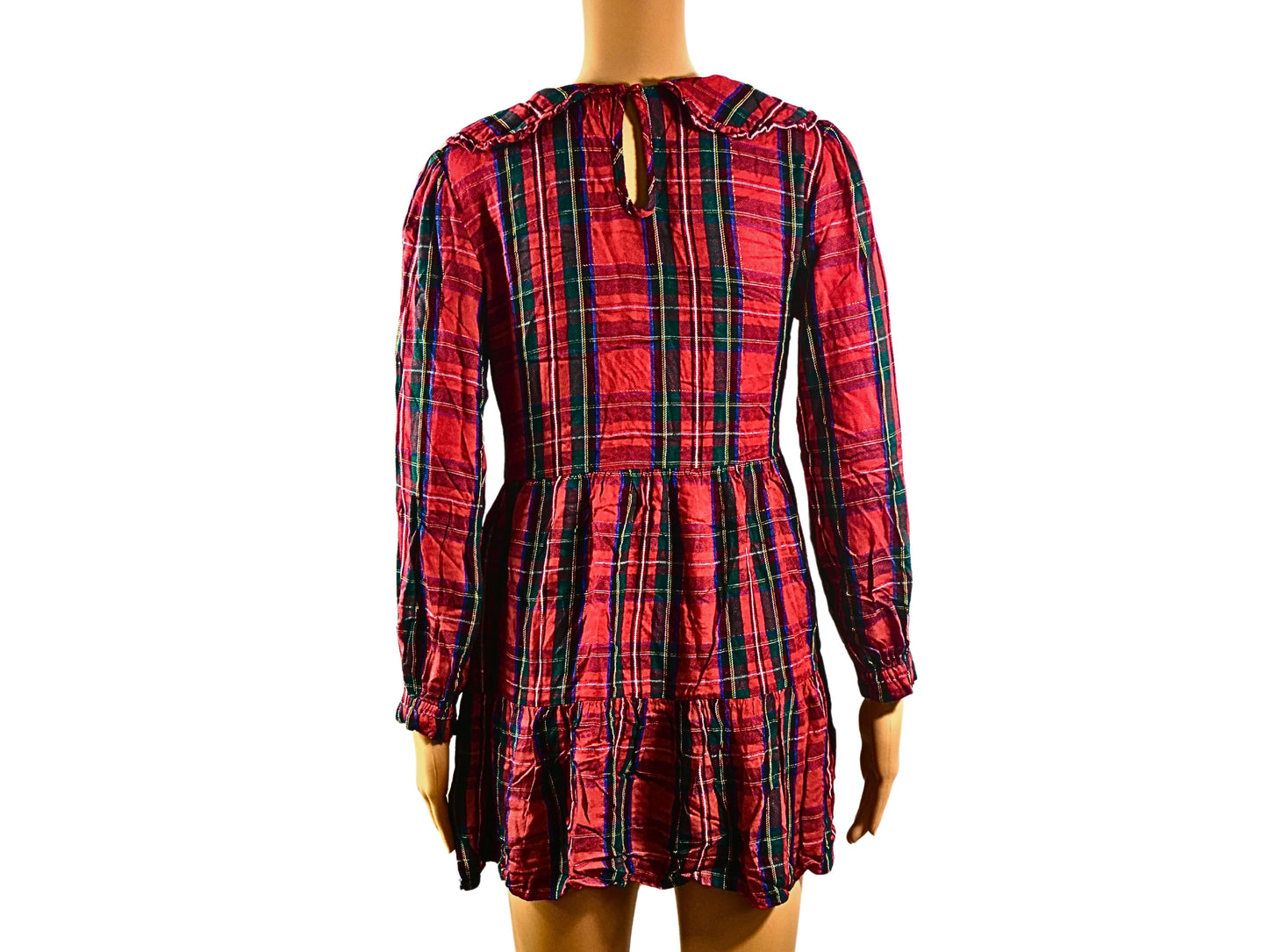 F&F Red Plaid Shirt Dress